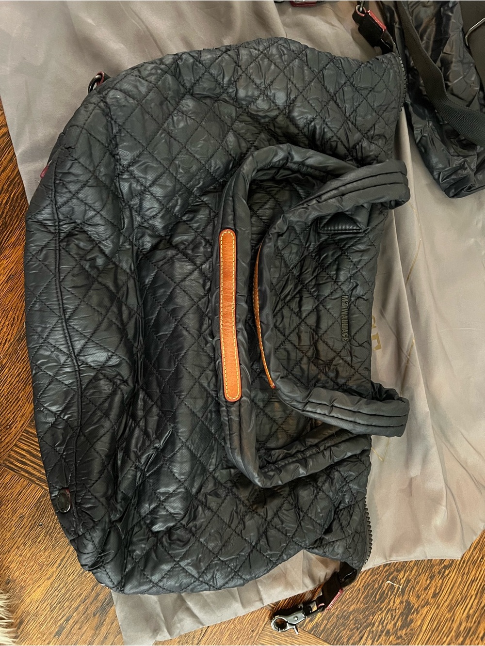 MZ Wallace Black Quilted Crossbody Tote with Removable Pouch - Picture 2 of 4